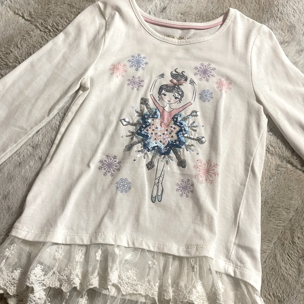 Cynthia Rowley Ballerina Shirt Size 8 💕